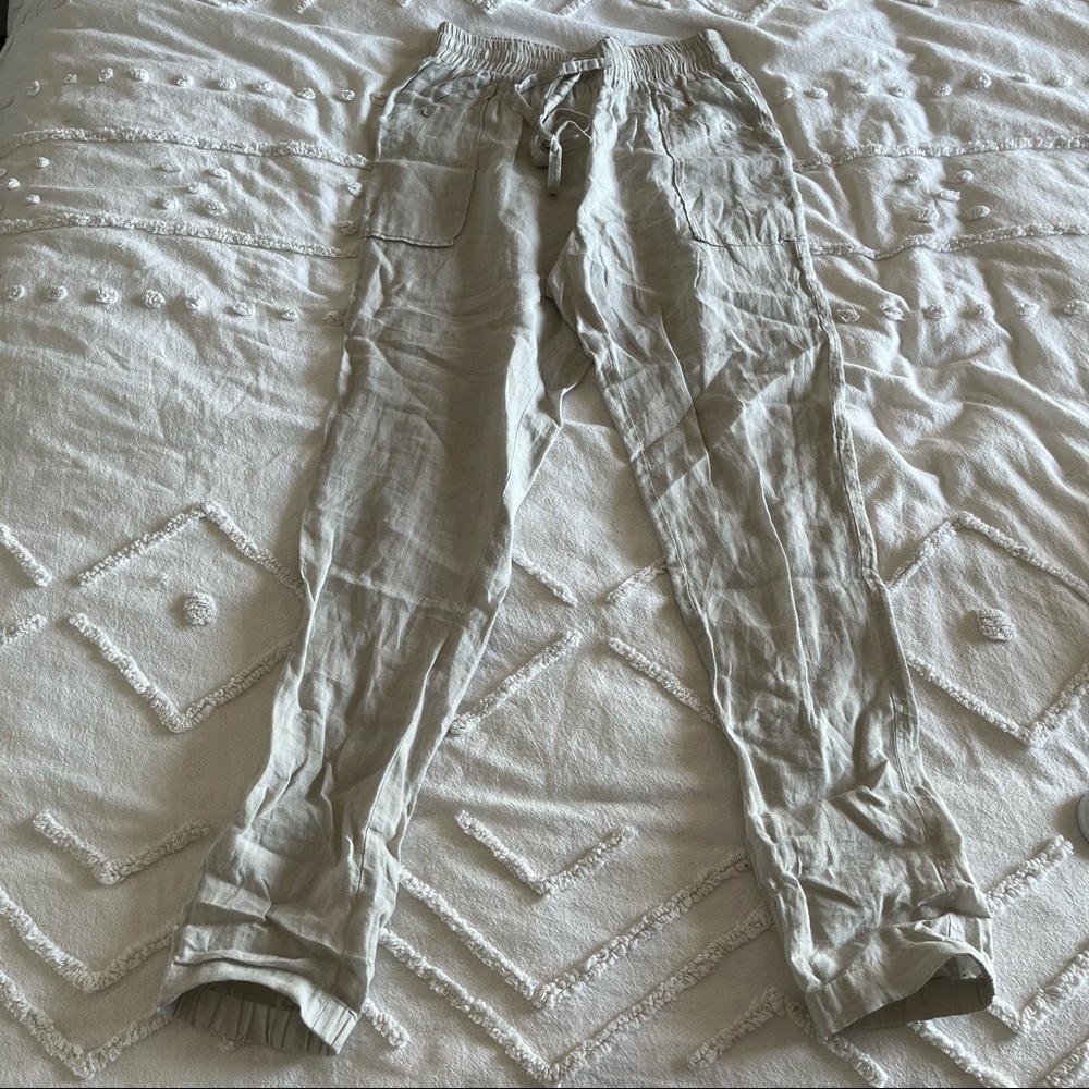 Rag and Bone Pant Bottom Pockets Elastic Hem Waist Straight Leg Small